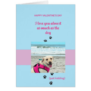 Funny Dog Valentine Liebe Sie mehr....Herz