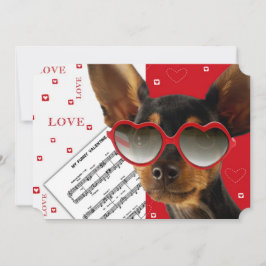 Funny Dog Valentine's Day Flat Card Feiertagskarte