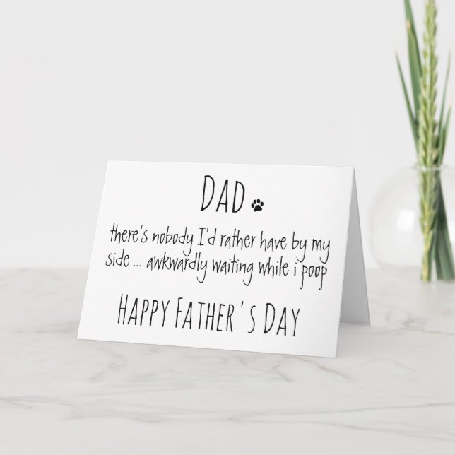 Funny Dog Vater Personalisiert Vatertag Karte (Vorderseite)