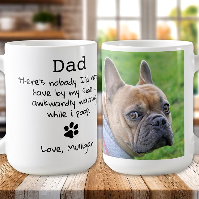Funny Dog Vater Personalisiertes Haustier Foto Vat Kaffeetasse (Von Creator hochgeladen)