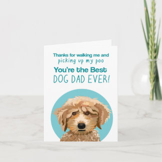 Funny Dog Vater Poodle Vatertag Card Karte