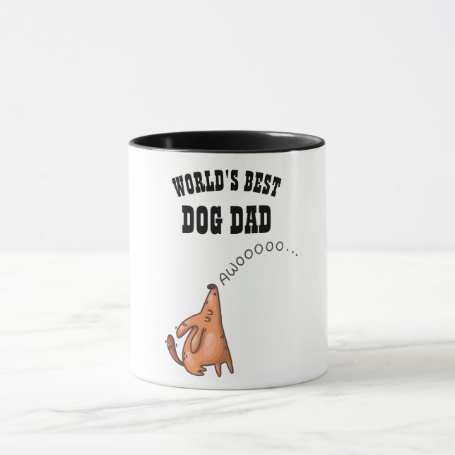 Funny DOG VATER Tasse - Niedlicher Hundeschlitten  (Zentrum)