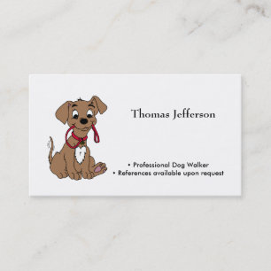 Funny Dog Walker Business Card Treuekarte