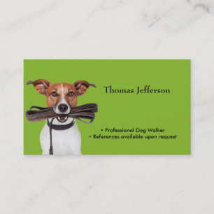 Funny Dog Walker Business Card Treuekarte