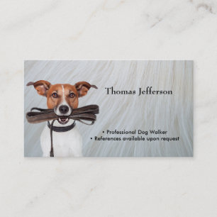 Funny Dog Walker Business Card Treuekarte