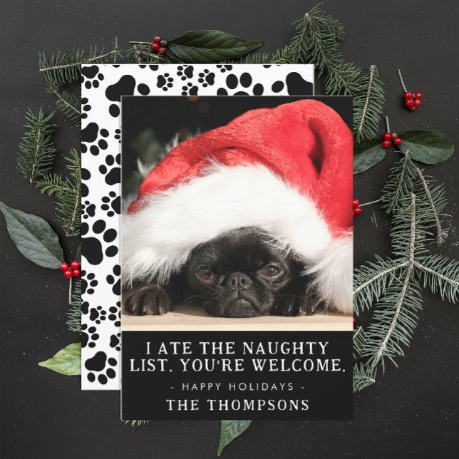 Funny Dog Weihnachtsbild Personalisiertes Foto Feiertagskarte (Von Creator hochgeladen)