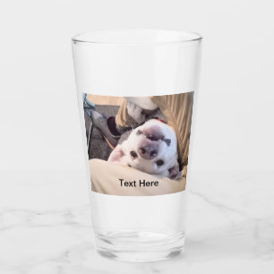 Funny Dog wird nicht an Comic-Foto-Glass getrübt w Glas