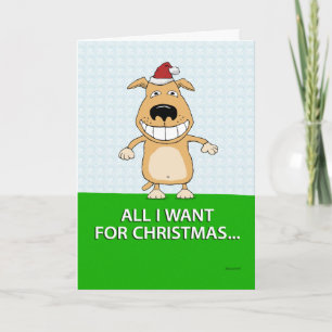 Funny Dog Wish List Weihnachten