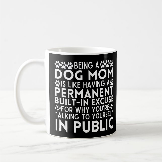 Funny Dogama Sprichwort ist wie eine Mama für Hund Kaffeetasse (Links)
