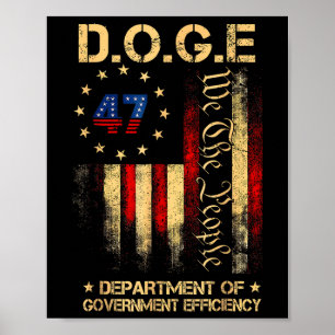 Funny Doge Department of Government Efficiency T-S Poster