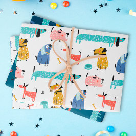 Funny Dogs Geschenkpapier Set