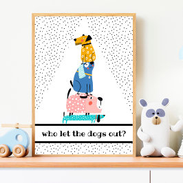 Funny Dogs Kids Poster
