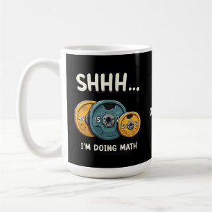 Funny Doing Mathe Weight Lifting Workout Training Kaffeetasse
