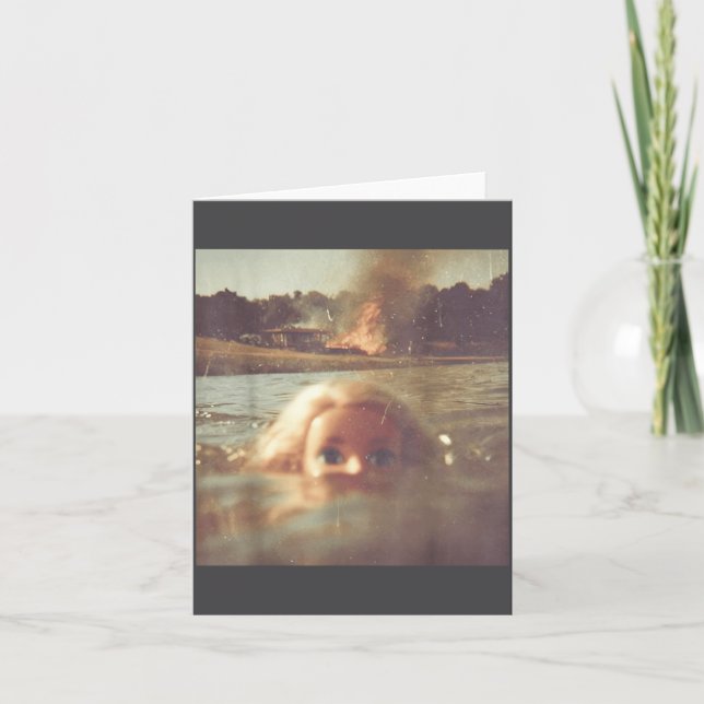 Funny Doll Face Swimming Meme  Karte (Vorderseite)