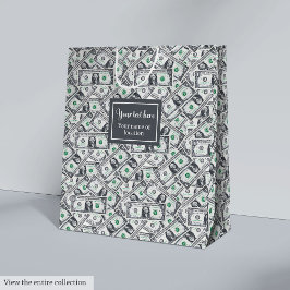 Funny dollar pattern personalized custom gift bag mittlere geschenktüte