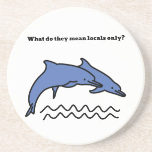 Funny Dolphin Ocean Liebe Waves Untersetzer