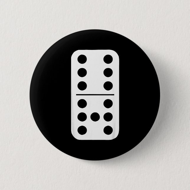 Funny Domino Meme Six Seven Play Strategy Number H Button (Vorderseite)
