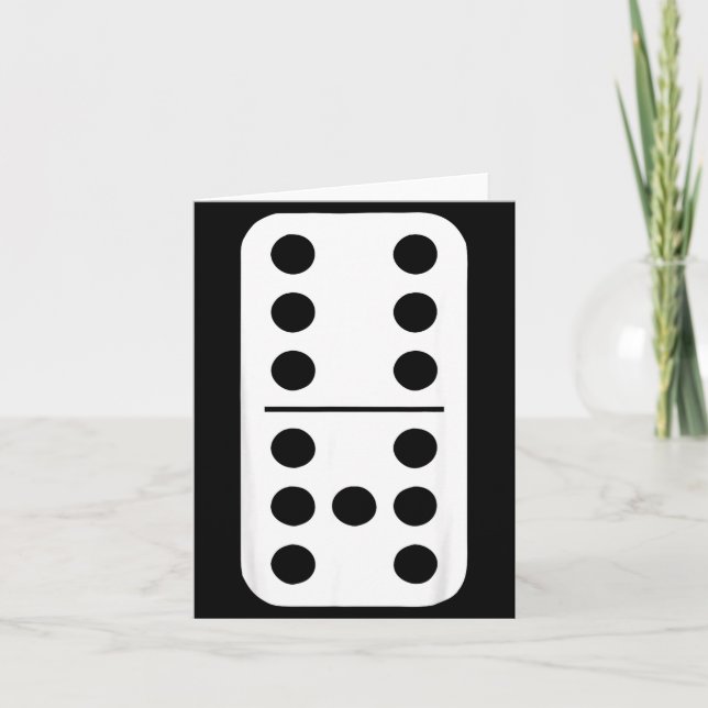 Funny Domino Meme Six Seven Play Strategy Number H Karte (Vorderseite)