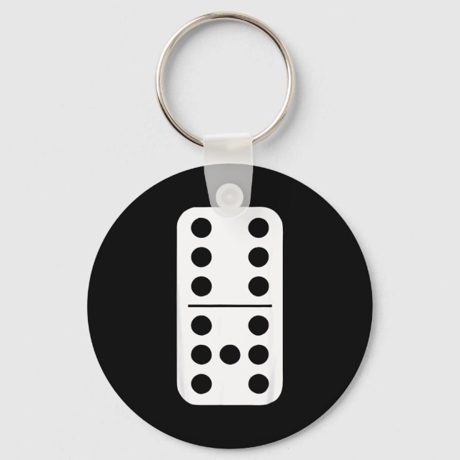 Funny Domino Meme Six Seven Play Strategy Number H Schlüsselanhänger (Vorderseite)
