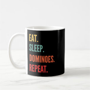 Funny Dominoes Gift Eat Sleep Dominoes wiederholen Kaffeetasse