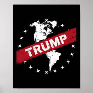 Funny Donald Trump American Flag Kanada Grönland Poster