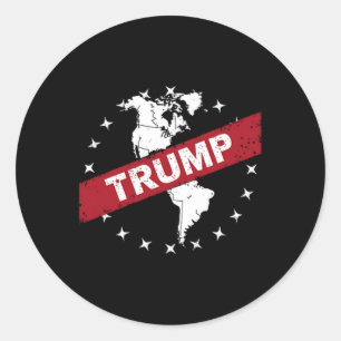 Funny Donald Trump American Flag Kanada Grönland Runder Aufkleber