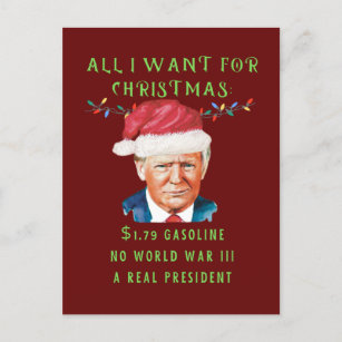 Funny Donald Trump Anti Joe Biden Weihnachten Postkarte