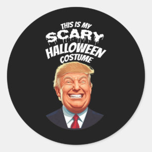 Funny Donald Trump Beängstigend Halloween Gag Präs Runder Aufkleber