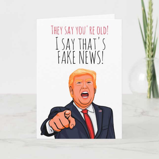 Funny Donald Trump Birthday Karte (Vorderseite)