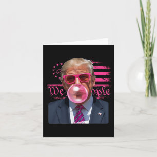 Funny Donald Trump Bubble Gum Pink 4. Juli Ame Karte