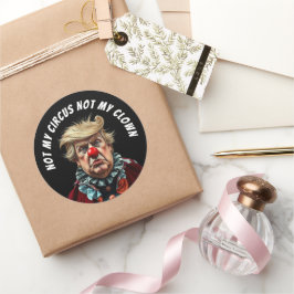 Funny Donald Trump Clown Runder Aufkleber