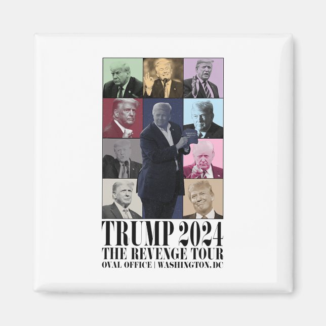 Funny Donald Trump Die Rache Tour Ultra Mega Tou Magnet (Vorne)