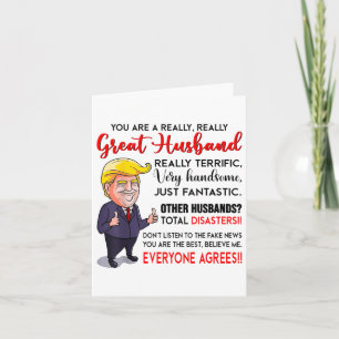 Funny Donald Trump ein wirklich großartiges Eheman Karte