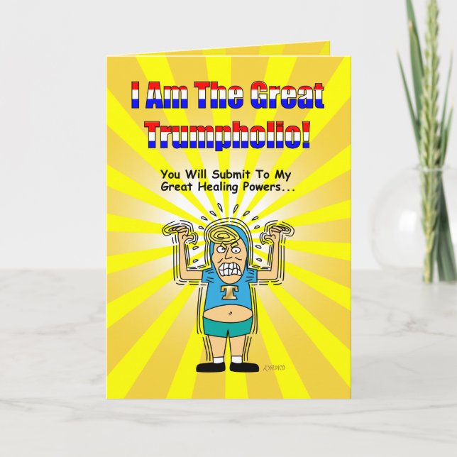 Funny Donald Trump erhält Well Card #3 Karte (Vorderseite)