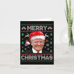 Funny Donald Trump frohe Weihnachtsfamilie Ugly Sw Karte
