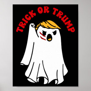Funny Donald Trump Ghost Fight Trick oder Trump Poster