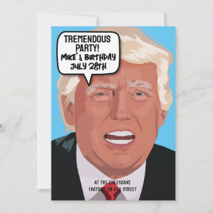 FUNNY DONALD TRUMP INVITATIONS À LA FÊTE D'ANNIVER
