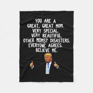 Funny Donald Trump Mutter39s Day Gag Geschenkkonse Fleecedecke