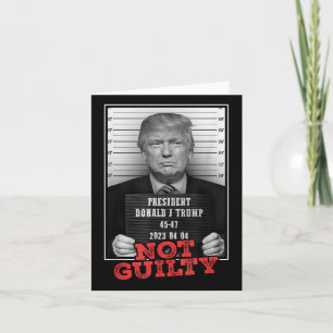 Funny Donald Trump nicht schuldig Tasse Shot, kost Karte