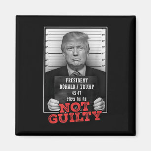 Funny Donald Trump nicht schuldig Tasse Shot, kost Magnet