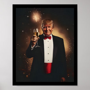 Funny Donald Trump Nye 2025 Party macht Neues Jahr Poster