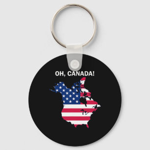 Funny Donald Trump Oh Canada US American Flag Schlüsselanhänger