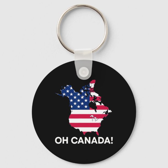 Funny Donald Trump Oh Kanada 51. Staat USA Amerika Schlüsselanhänger (Vorderseite)