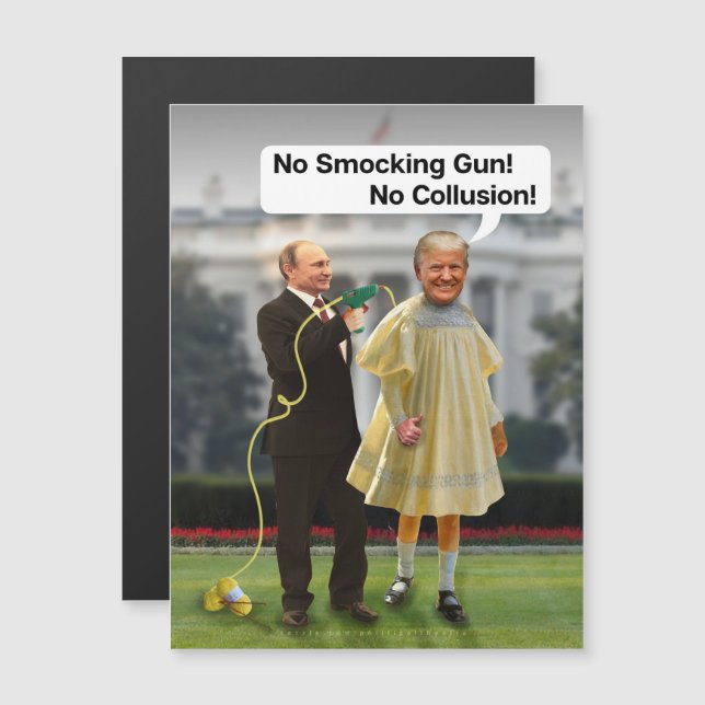 Funny Donald Trump Putin lächelt Gun Joan Magneteinladung (Vorne/Hinten)