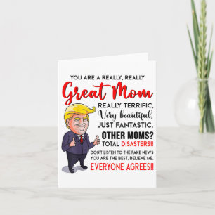 Funny Donald Trump Sie eine wirklich große Mama, M Karte