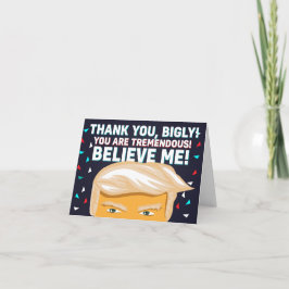 Funny Donald Trump Themed Vielen Dank Karte