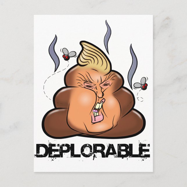 Funny Donald Trump - Trumpy-Poo Poo Emoji Icon Postkarte (Vorderseite)