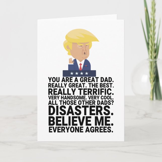 Funny Donald Trump Vatertag Karte (Vorderseite)