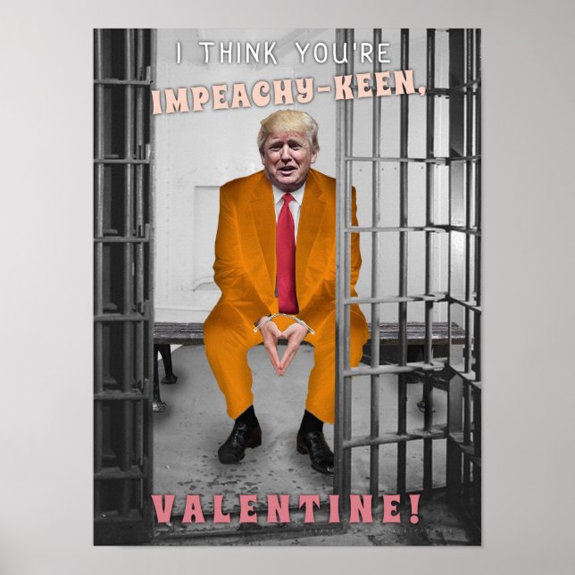 Funny Donald Trump verkündet Valentinstag Poster (Vorne)