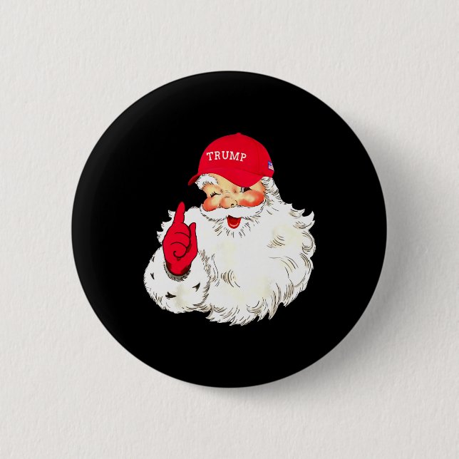 Funny Donald Trump Weihnachtsfeiertag Button (Vorderseite)